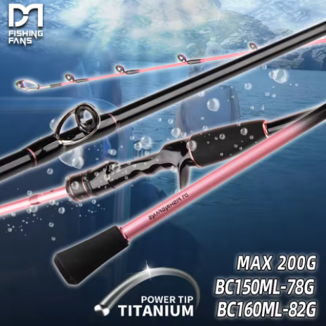 FISHINGFANS Ujung Pancing Titanium Karbon Tinggi 1,5m 1,6m untuk Memancing Cumi-Cumi, Gurita, dan Sotong dengan Metode Casting