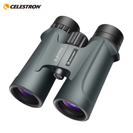 Celestron Outland X 8x42 10x42 Teropong Binokular Hijau, Tahan Air dan Kabut, Untuk Dewasa, Lensa Optik dengan Lapisan Multi-Coating dan Prism BaK-4