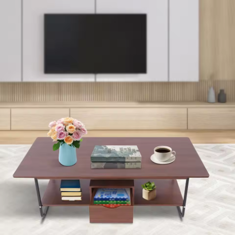 Meja Kopi Persegi Panjang Modern 1206042 cm / Meja Teh / Meja Pusat, Cocok untuk Perabotan Rumah Tamu