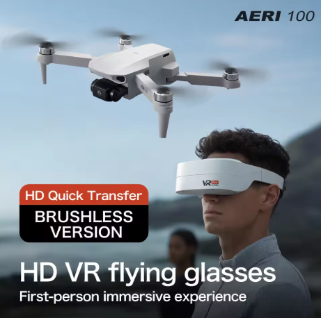Drone Mini Portabel Aeri 100 dengan Kamera HD, Helikopter RC dengan Hovering Cerdas, 360° Flip, Quadcopter Remote Control, Mendukung VR Wearable untuk FPV