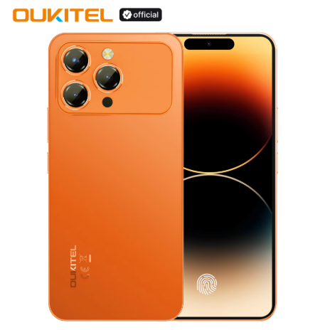 Smartphone OUKITEL P1 PRO, sistem Android 15, layar AMOLED 6,7 inci FHD+ dengan refresh rate 120Hz, RAM 24GB (8GB + 16GB), ROM 512GB, ponsel dual 4G, baterai 5150mAh.