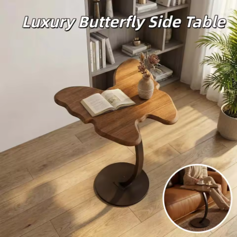 Meja Samping Sofa Model Kupu-Kupu Mewah, Meja Samping Modern, Perabotan Ruang Tamu, Meja Nakas Kamar Tidur, Ukuran Kecil