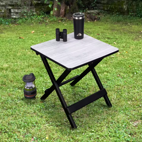 Meja Samping Camping Lipat Portabel dengan Ketinggian yang Dapat Disesuaikan, Ringan dan Dapat Disimpan, Cocok untuk Piknik Outdoor, Pesta di Kolam Renang, Pesta di Luar Ruangan, Caravan, dan Lainnya