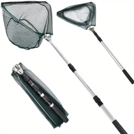 Jaring Pancing Lipat Super Ringan - Pegangan Teleskopik Aluminium yang Tahan Lama - Cocok untuk Semua Petualangan Memancing - Wajib Dimiliki