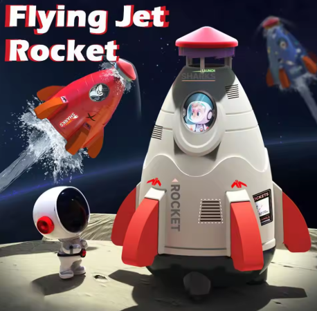 Mainan Air Roket Terbang Penyemprot Air untuk Anak - Hadiah Mainan Bermain Air dengan Pancuran Roket Terbang