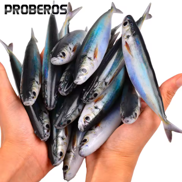 PROBEROS Umpan Lunak Imitasi Ikan Makarel yang Realistis, 3 Buah per Paket, Umpan Renang Bergoyang untuk Menarik Ikan Tuna, Salmon, dan Ikan Laut