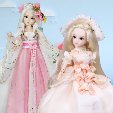 DBS 1/4 BJD DQ boneka Diary Queen 45 cm putri, termasuk pakaian, buku harian, dan pegangan.