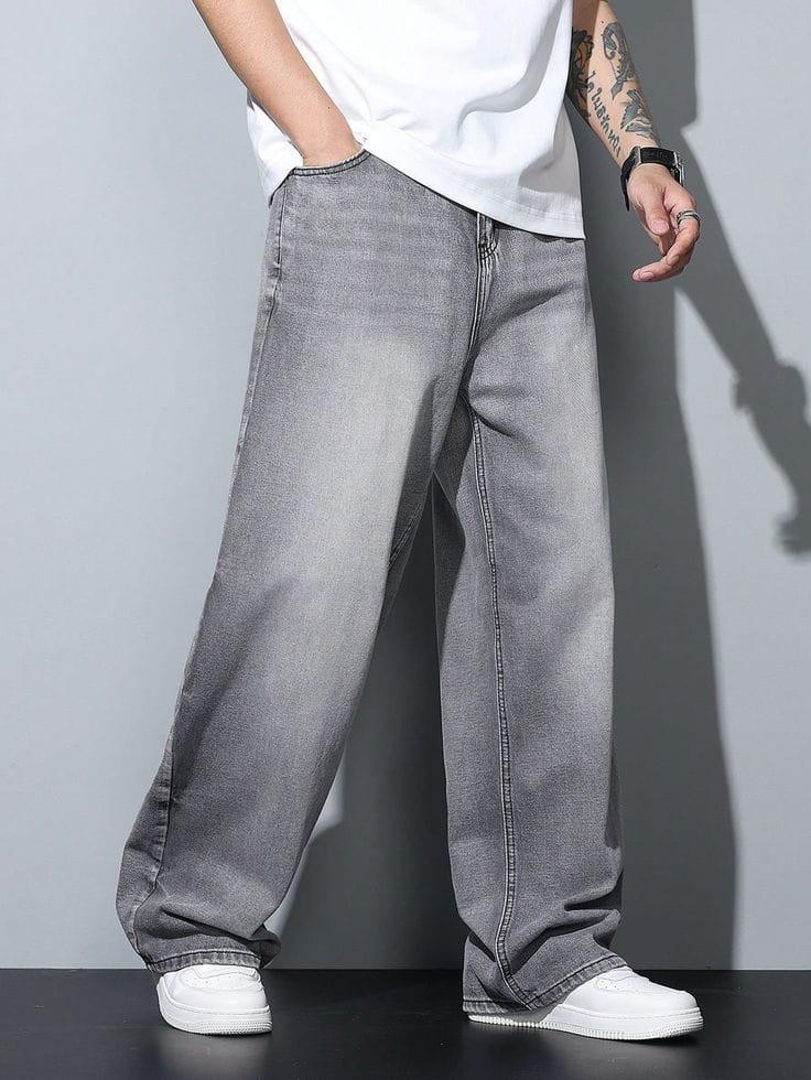 Celana Jeans Pria Panjang Gaya Korea Biru Hitam Size 27-33 BB 35-74kg Celana Panjang Pria Jeans Korean Style Pria