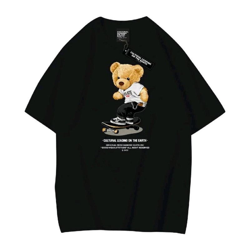 baju kaos atasan pria gambar beruang lucu