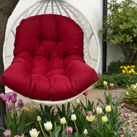 Bantal Gantung Bentuk Telur Tahan Air Outdoor, Bantal Pengganti Tebal, Untuk Penggunaan Indoor/Outdoor, 47x35