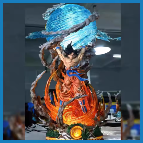 25 cm figurine Dragon Ball, Son Goku dengan Genki Dama, figur anime, Super Saiyan, patung PVC, boneka, model figur aksi, koleksi mainan, hadiah
