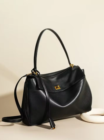Tas Wanita Rodeobag Model Terbaru, Kapasitas Besar, Kulit Asli dengan Kunci Premium, Tas Samping Gaya Fashion Tinggi