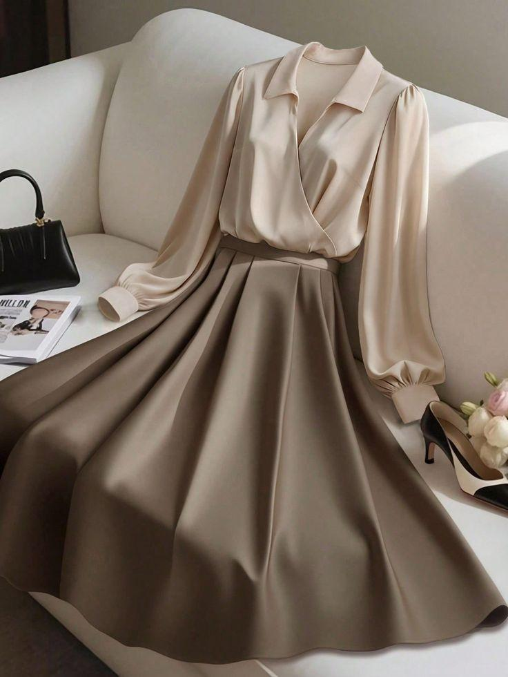 Sse Olshop - Sabira Setelan Kemeja Lengan Panjang dan Rok Wanita Dewasa Bahan Sabrina Adem Cocok untuk Gaya Santai - blus bw rok hitam, L