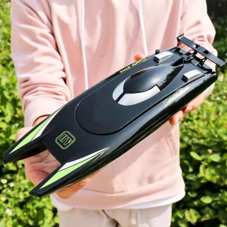 Mainan Perahu Cepat Profesional dengan Remote Control 2.4G, Perahu Balap Tahan Air dengan Dua Motor, Hadiah Anak Laki-laki Model 805