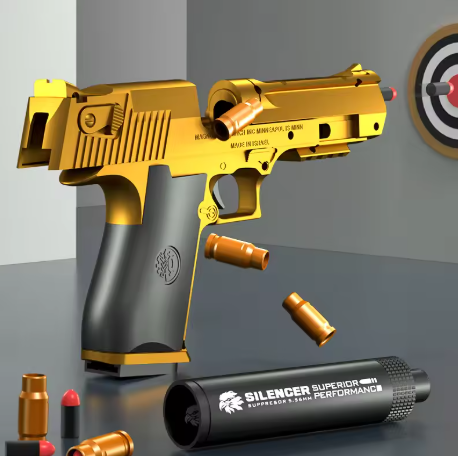 Pistol Mainan Baru Peluru Busa EVA, Senjata Mainan untuk Latihan Membidik Pemula, Pistol Udara, Hadiah Festival untuk Anak-anak