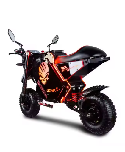 M10 Sepeda Motor Listrik Off-Road Dua Penggerak, Daya Besar 10000W, 72V, 50AH, Ban Lebar 14 Inci, Sepeda Motor Listrik Off-Road Performa Tinggi